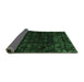 Sideview of Abstract Emerald Green Modern Rug, abs4514emgrn