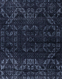 Machine Washable Abstract Night Blue Rug, wshabs4514