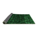 Sideview of Abstract Green Modern Rug, abs4514grn