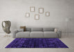 Machine Washable Abstract Purple Modern Area Rugs in a Living Room, wshabs4514pur