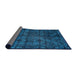 Sideview of Abstract Bright Navy Blue Modern Rug, abs4515