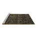 Sideview of Machine Washable Abstract Brown Modern Rug, wshabs4515brn