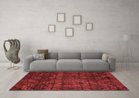 Machine Washable Abstract Red Modern Rug, wshabs4515red