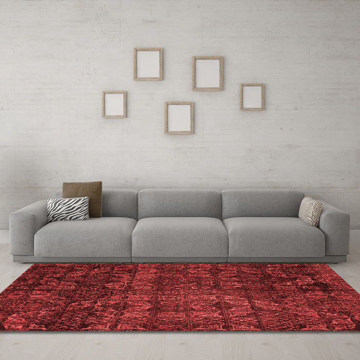 Modern Red Washable Rugs