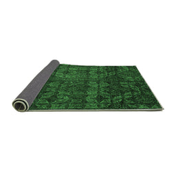 Sideview of Abstract Emerald Green Modern Rug, abs4515emgrn