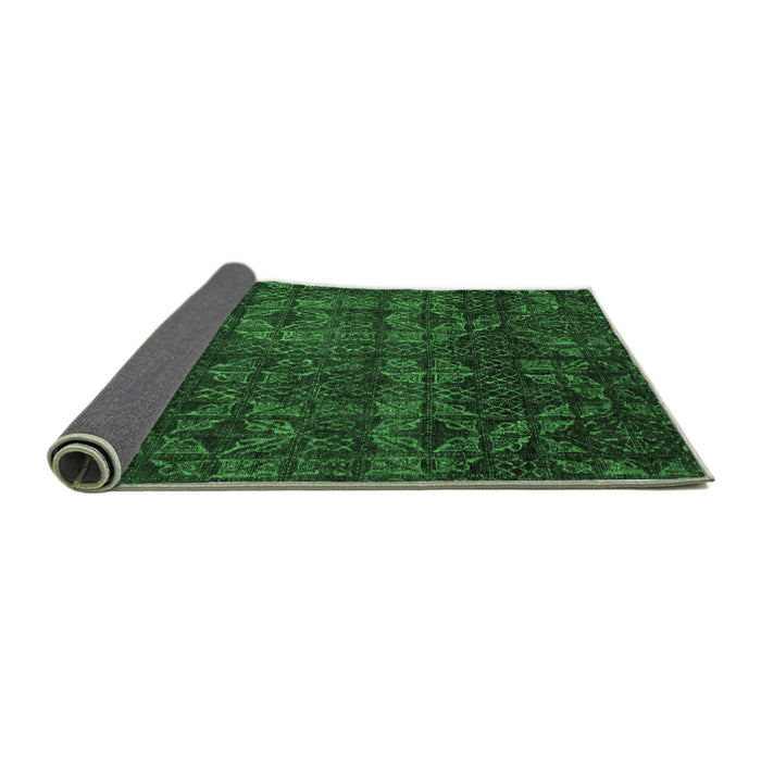 Sideview of Abstract Emerald Green Modern Rug, abs4515emgrn