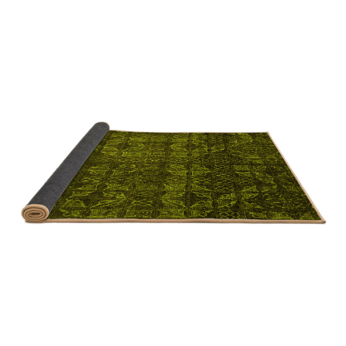 Sideview of Abstract Yellow Modern Rug, abs4515yw