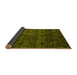 Sideview of Abstract Yellow Modern Rug, abs4515yw