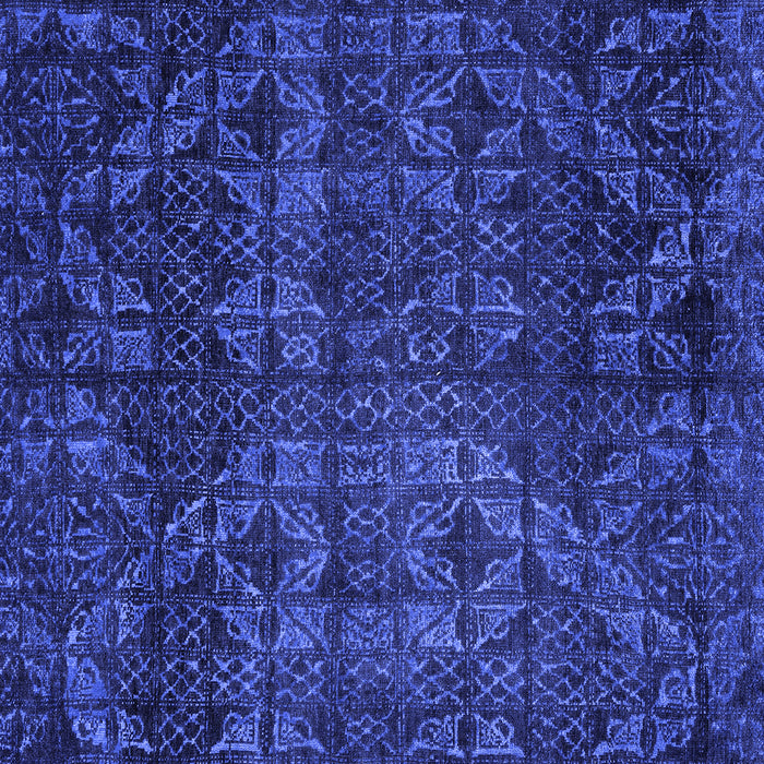 Square Abstract Blue Modern Rug, abs4515blu