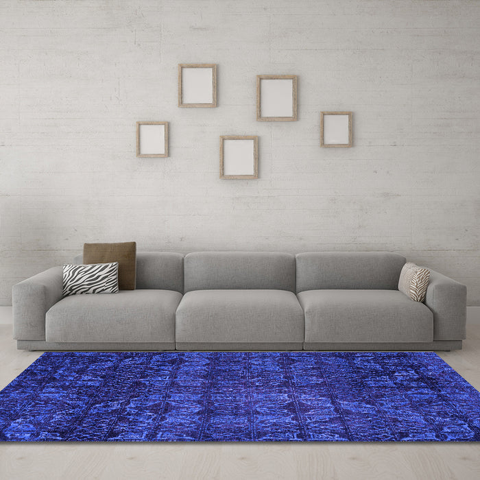 Machine Washable Abstract Purple Modern Area Rugs in a Living Room, wshabs4515pur