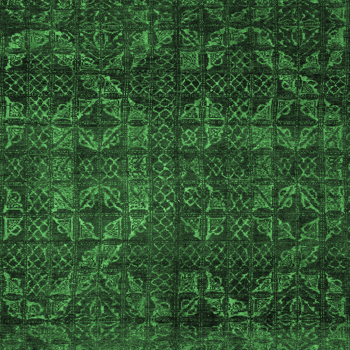 Square Abstract Emerald Green Modern Rug, abs4515emgrn