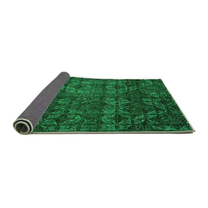 Sideview of Abstract Green Modern Rug, abs4515grn