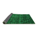 Sideview of Abstract Green Modern Rug, abs4515grn