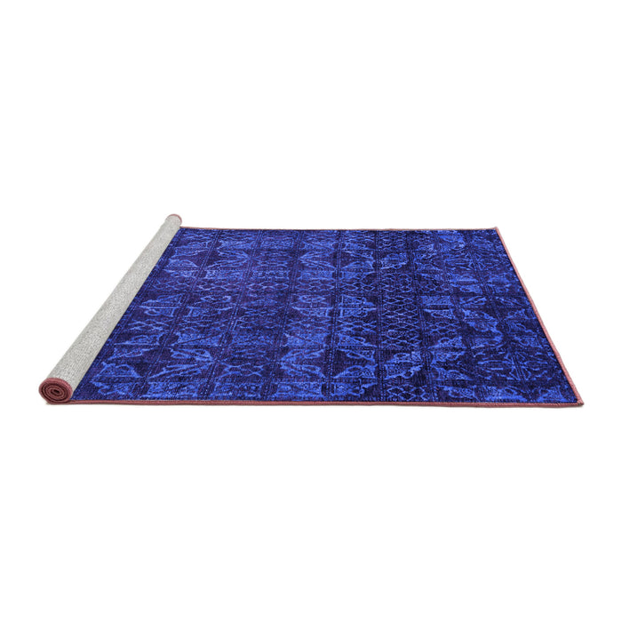 Sideview of Machine Washable Abstract Purple Modern Area Rugs, wshabs4515pur