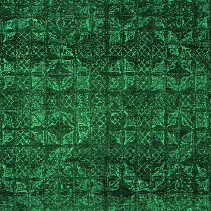 Square Machine Washable Abstract Green Modern Area Rugs, wshabs4515grn