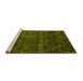 Sideview of Machine Washable Abstract Yellow Modern Rug, wshabs4515yw