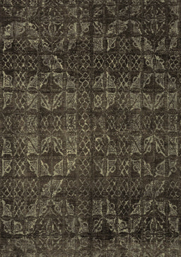 Abstract Brown Modern Rug, abs4515brn