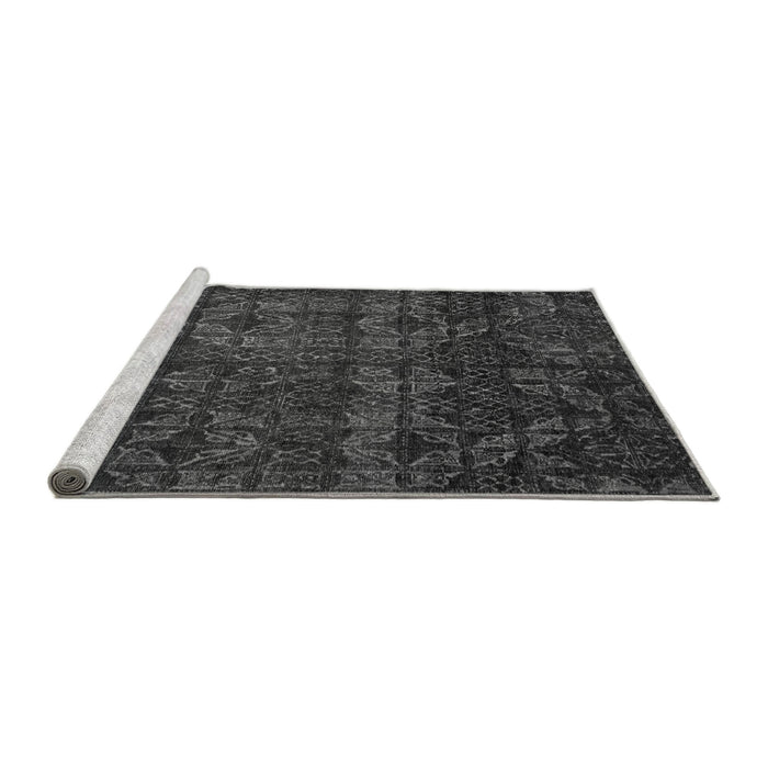 Sideview of Machine Washable Abstract Gray Modern Rug, wshabs4515gry