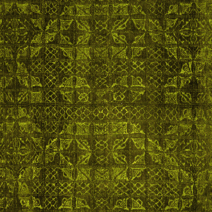 Square Abstract Yellow Modern Rug, abs4515yw