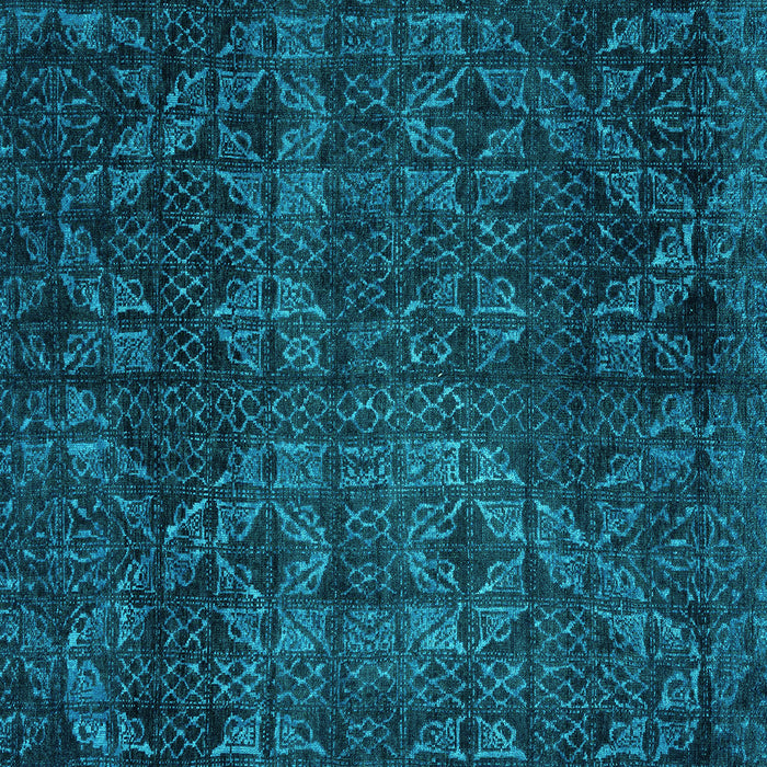 Square Abstract Turquoise Modern Rug, abs4515turq