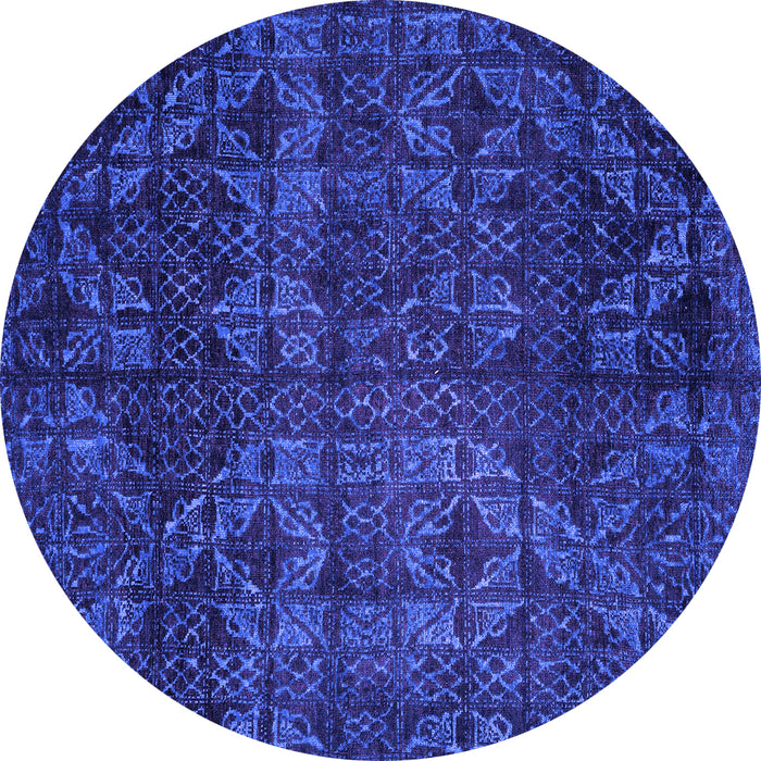 Round Machine Washable Abstract Purple Modern Area Rugs, wshabs4515pur