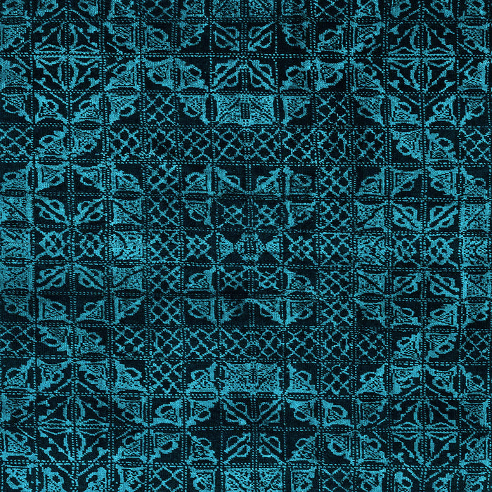 Square Abstract Light Blue Modern Rug, abs4516lblu