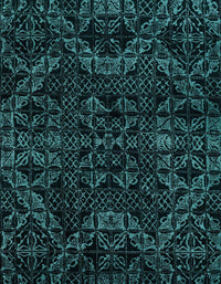 Machine Washable Abstract Teal Green Rug, wshabs4516