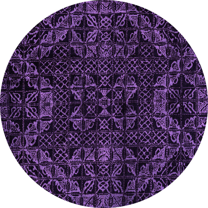 Round Abstract Pink Modern Rug, abs4516pnk