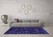 Machine Washable Abstract Purple Modern Area Rugs in a Living Room, wshabs4516pur