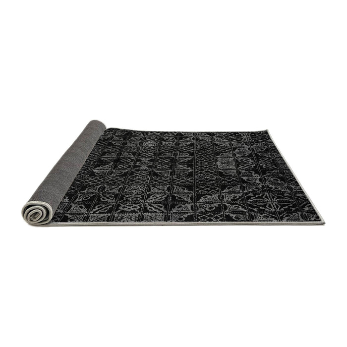 Sideview of Abstract Gray Modern Rug, abs4516gry