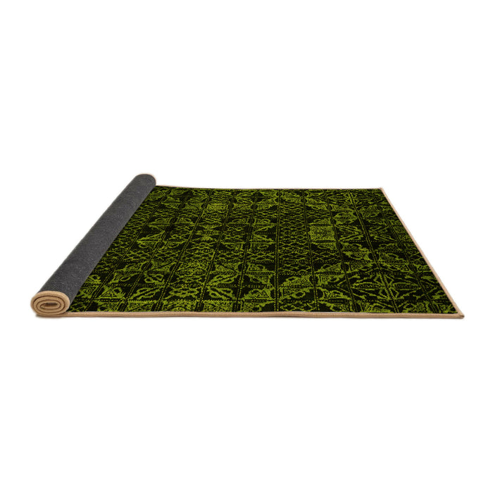 Sideview of Abstract Yellow Modern Rug, abs4516yw
