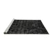 Sideview of Machine Washable Abstract Gray Modern Rug, wshabs4516gry