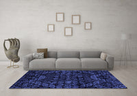 Machine Washable Abstract Blue Modern Rug, wshabs4516blu