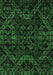 Machine Washable Abstract Emerald Green Modern Area Rugs, wshabs4516emgrn