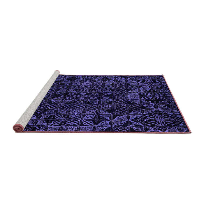 Sideview of Machine Washable Abstract Purple Modern Area Rugs, wshabs4516pur