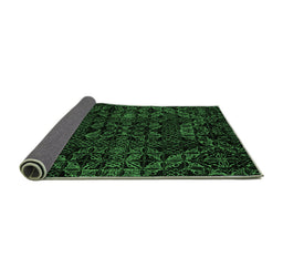Sideview of Abstract Emerald Green Modern Rug, abs4516emgrn