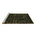 Sideview of Machine Washable Abstract Brown Modern Rug, wshabs4516brn