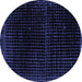 Round Machine Washable Abstract Blue Modern Rug, wshabs4517blu