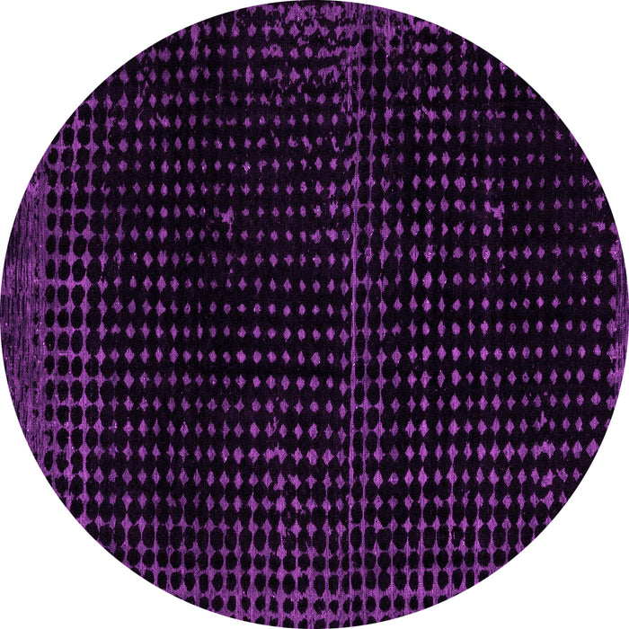 Round Machine Washable Abstract Pink Modern Rug, wshabs4517pnk
