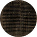 Round Machine Washable Abstract Brown Modern Rug, wshabs4517brn