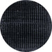 Round Abstract Black Modern Rug, abs4517