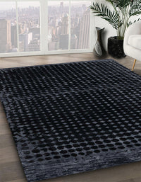 Abstract Black Modern Rug, abs4517