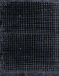 Machine Washable Abstract Black Rug, wshabs4517