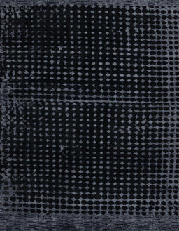 Machine Washable Abstract Black Rug, wshabs4517