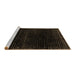 Sideview of Machine Washable Abstract Brown Modern Rug, wshabs4517brn