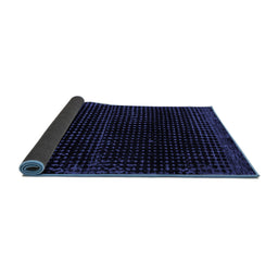 Sideview of Abstract Blue Modern Rug, abs4517blu