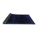 Sideview of Abstract Blue Modern Rug, abs4517blu