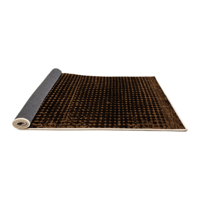 Sideview of Abstract Orange Modern Rug, abs4517org