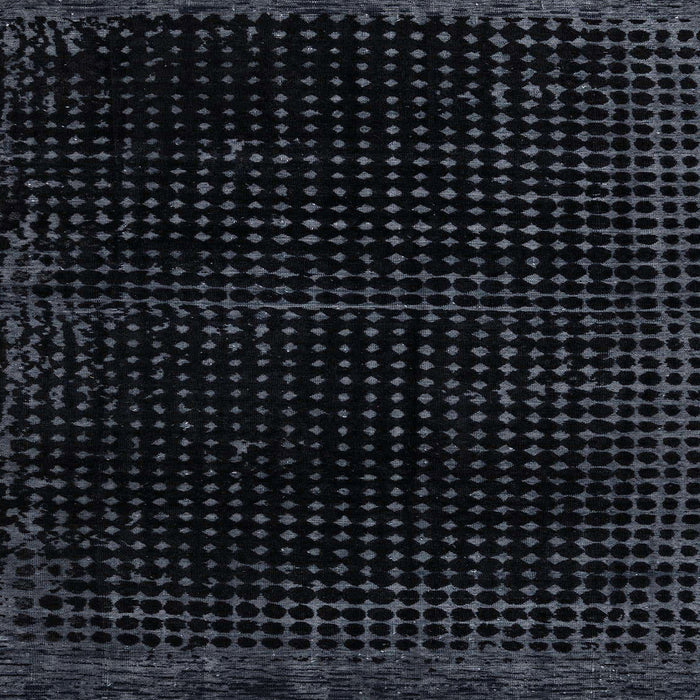 Square Machine Washable Abstract Black Rug, wshabs4517