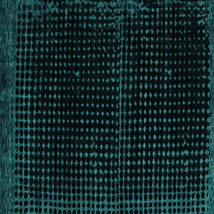 Square Machine Washable Abstract Turquoise Modern Area Rugs, wshabs4517turq